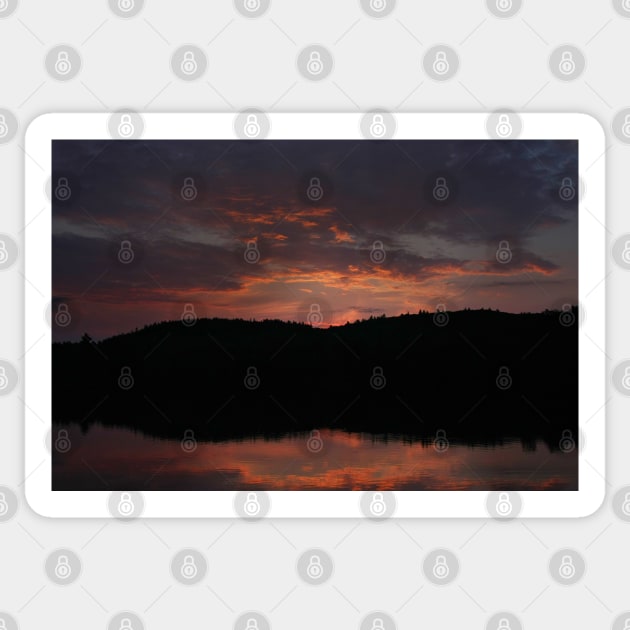 Lake view sunrise Sticker by Jim Cumming